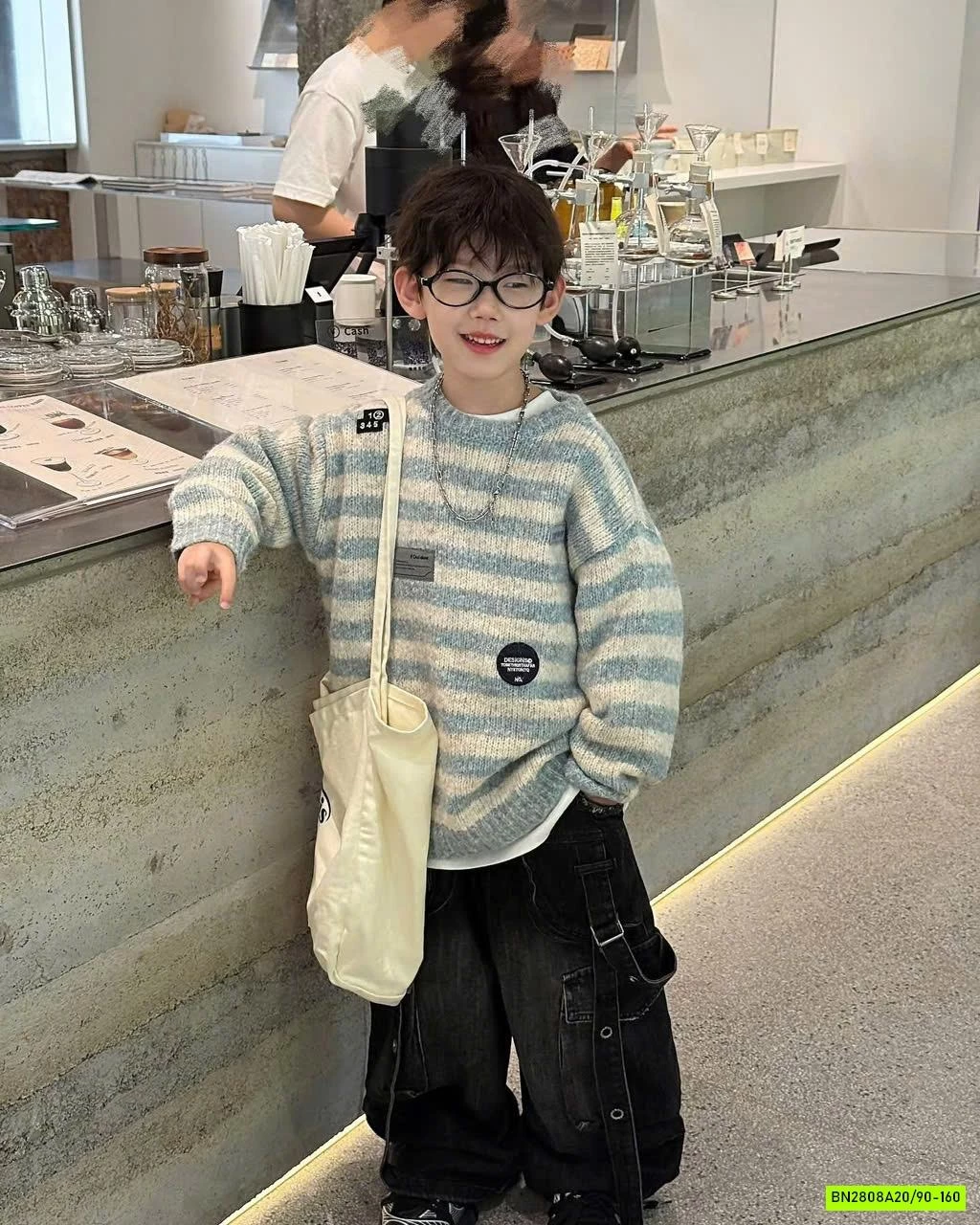 ÁO LEN DỆT KẺ NGANG HÀN QUỐC