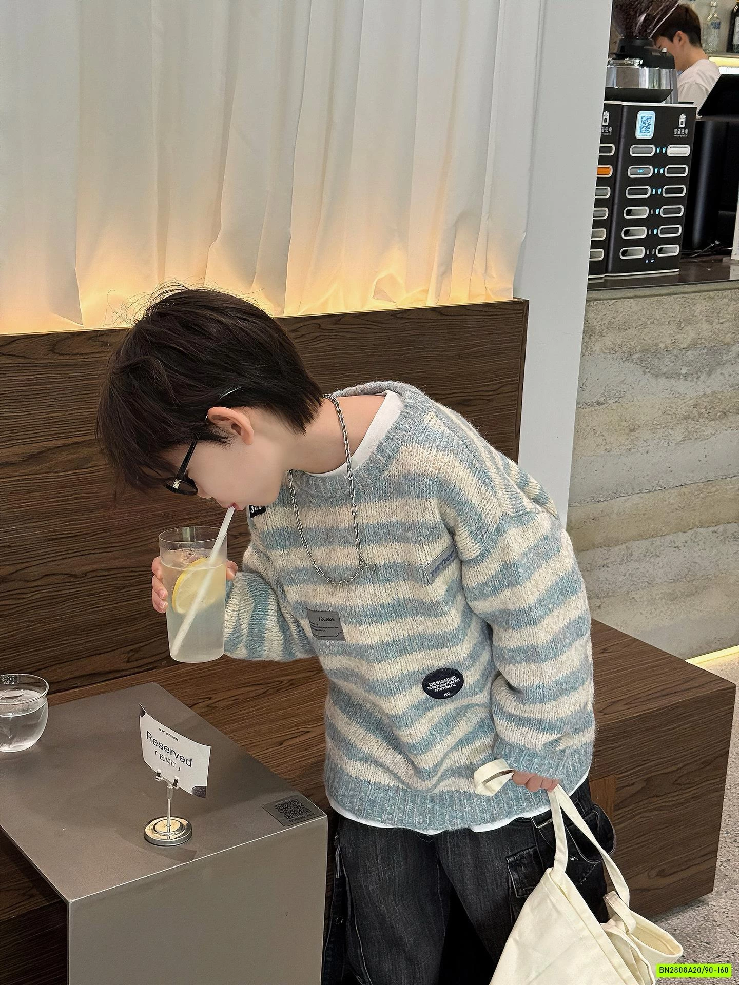 ÁO LEN DỆT KẺ NGANG HÀN QUỐC