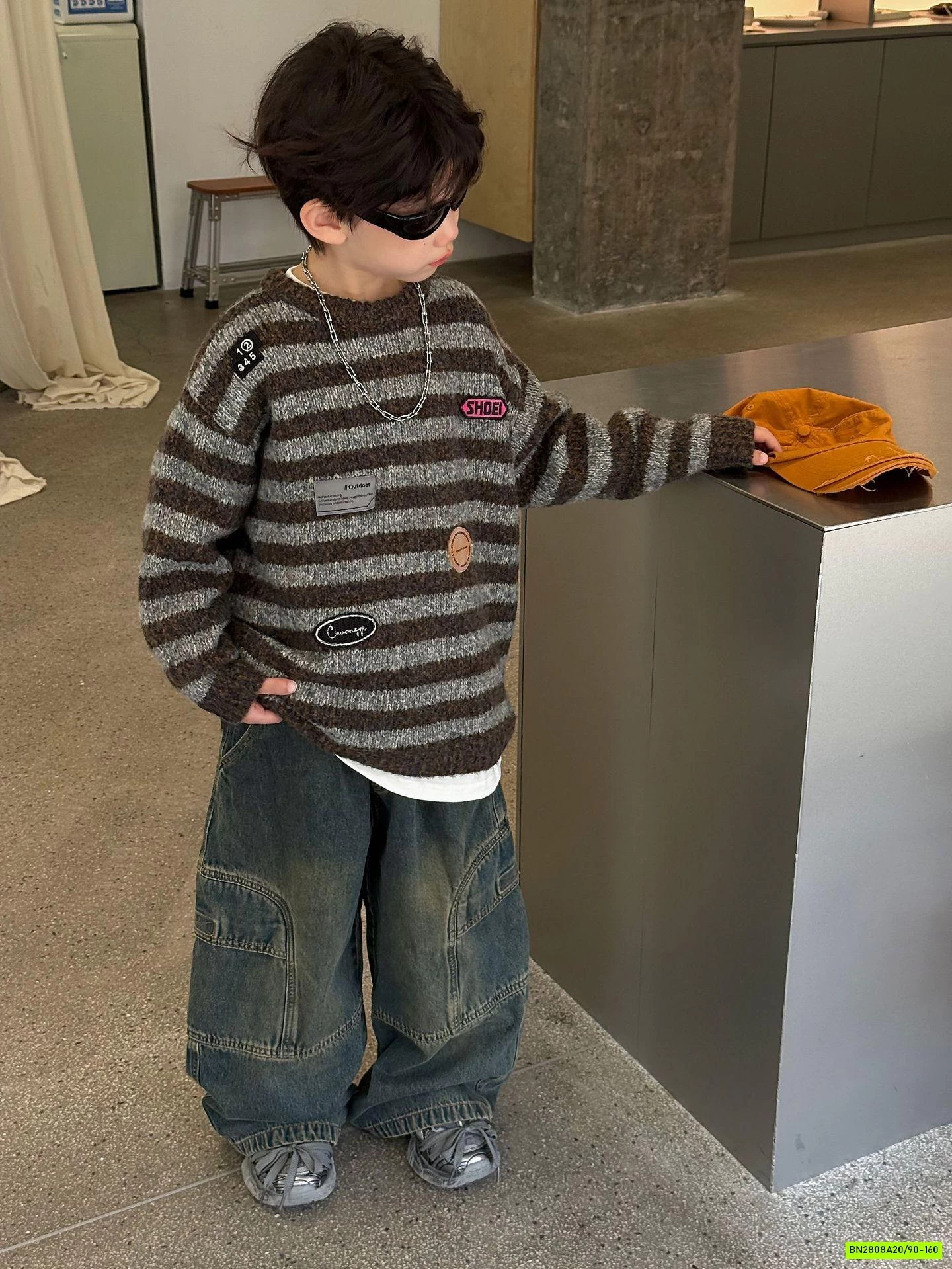 ÁO LEN DỆT KẺ NGANG HÀN QUỐC