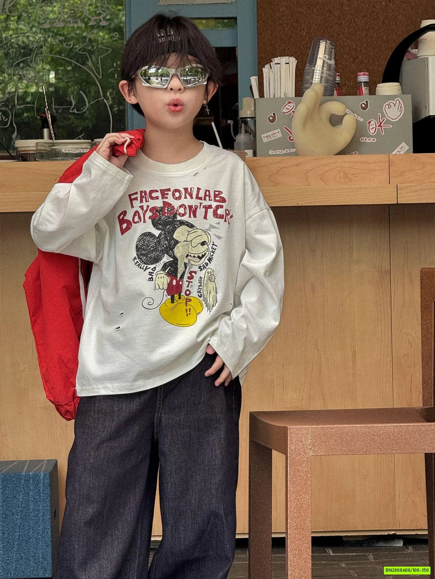 ÁO THUN DÀI TAY IN HÌNH MICKEY