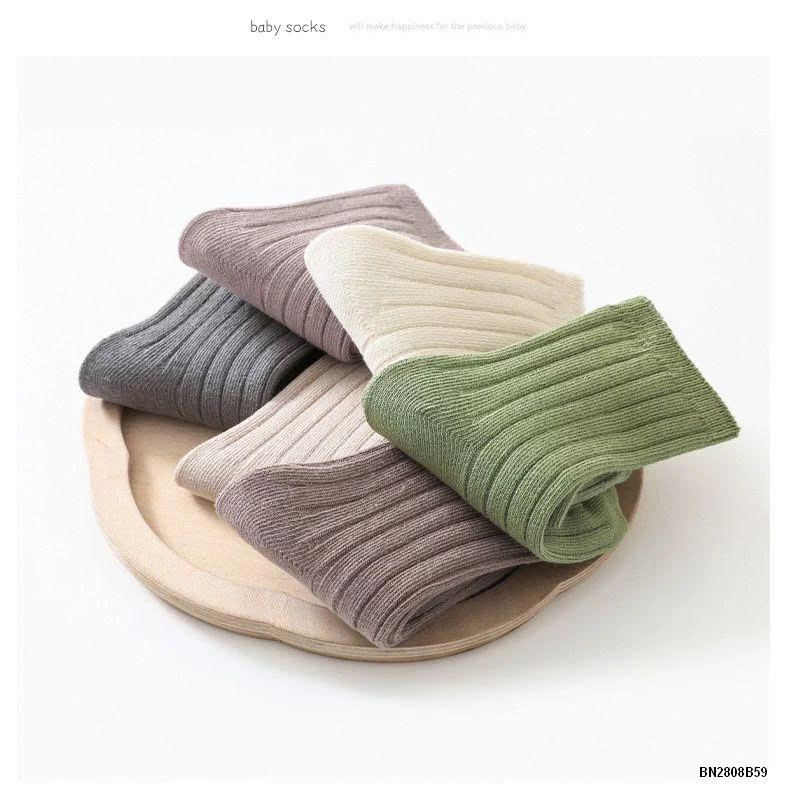 SÉT 6 ĐÔI TẤT TRƠN MÀU CHO BÉ