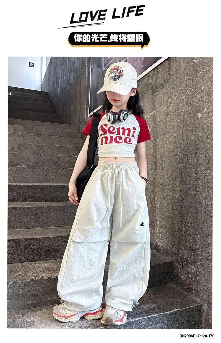 SÉT CROPTOP PHỐI MÀU MIX QUẦN GIÓ