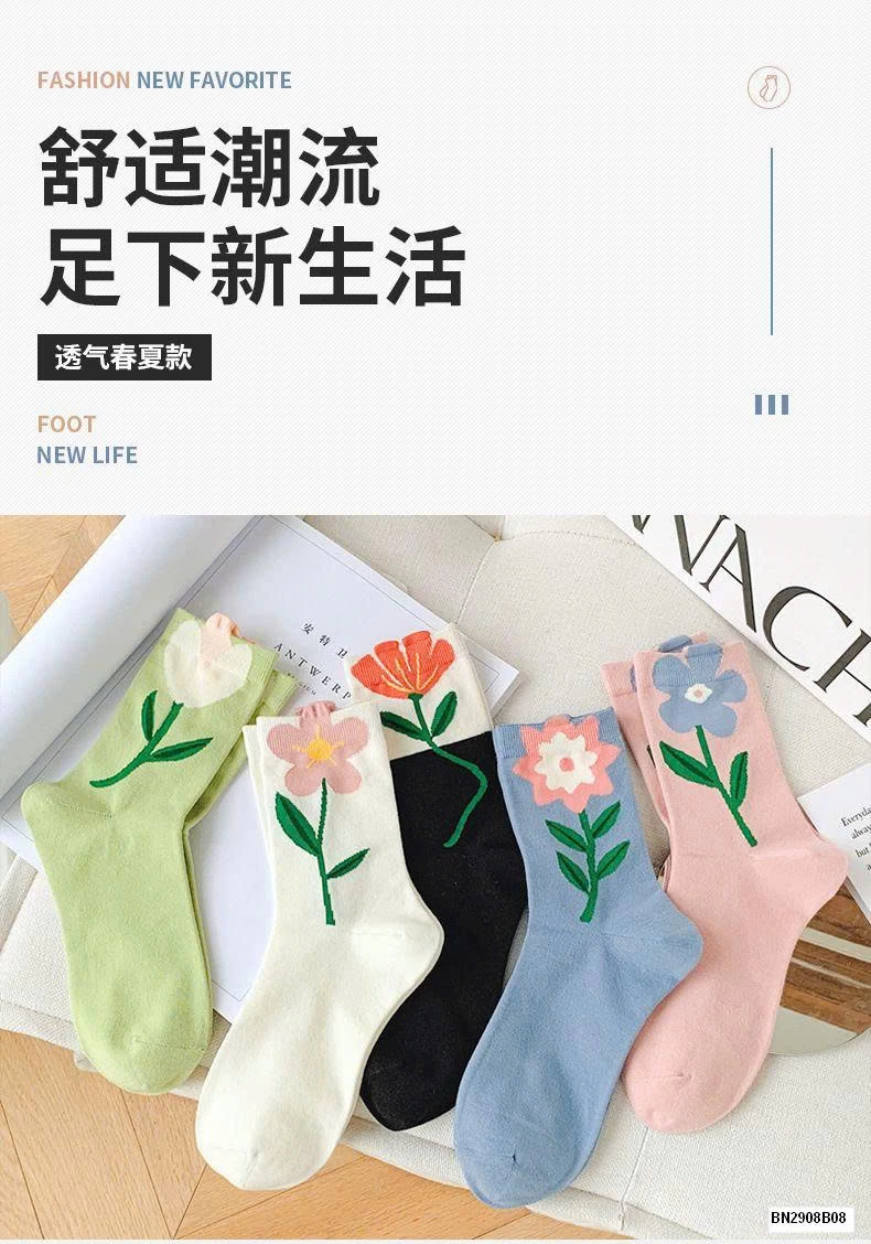 SET 5 ĐÔI TẤT BÔNG HOA DỄ THƯƠNG