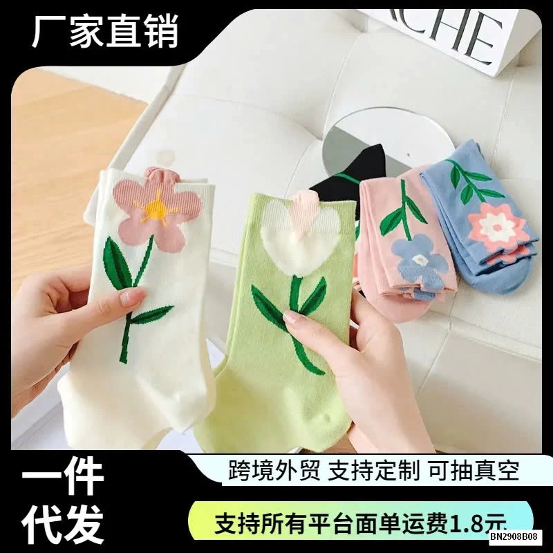 SET 5 ĐÔI TẤT BÔNG HOA DỄ THƯƠNG