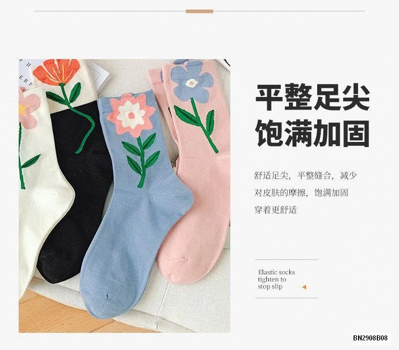 SET 5 ĐÔI TẤT BÔNG HOA DỄ THƯƠNG