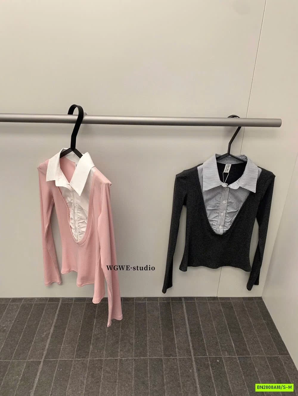 ÁO THUN PHỐI SƠ MI WGWE6869