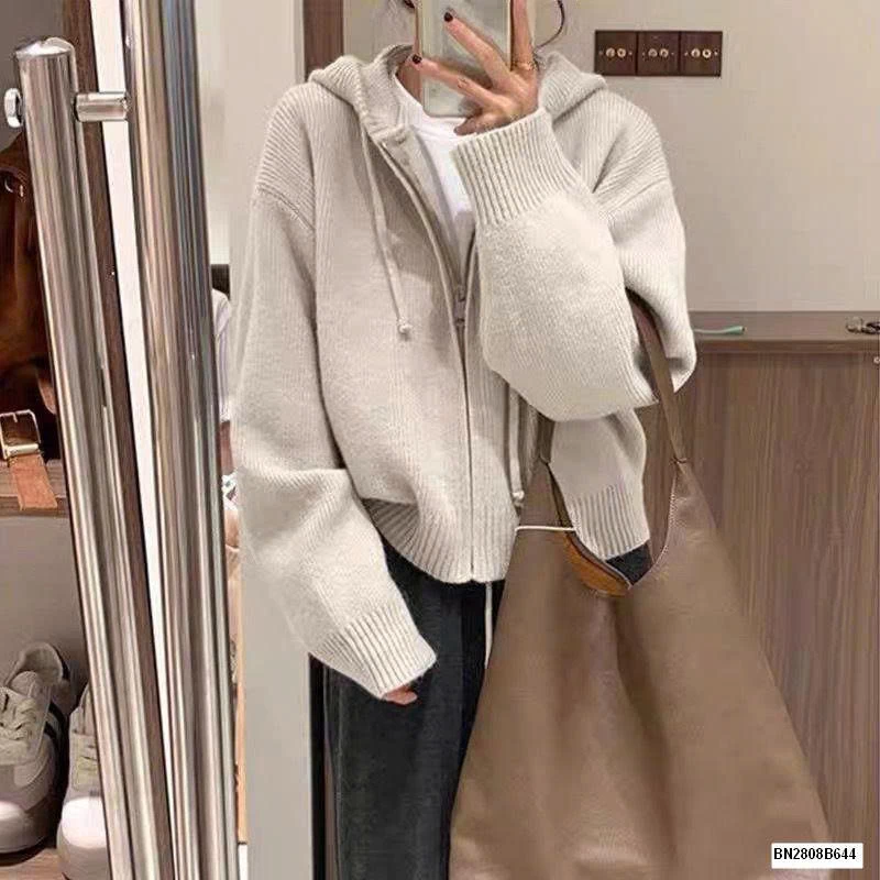 ÁO LEN LIỀN MŨ KHÓA KÉO R.S.STUIDO