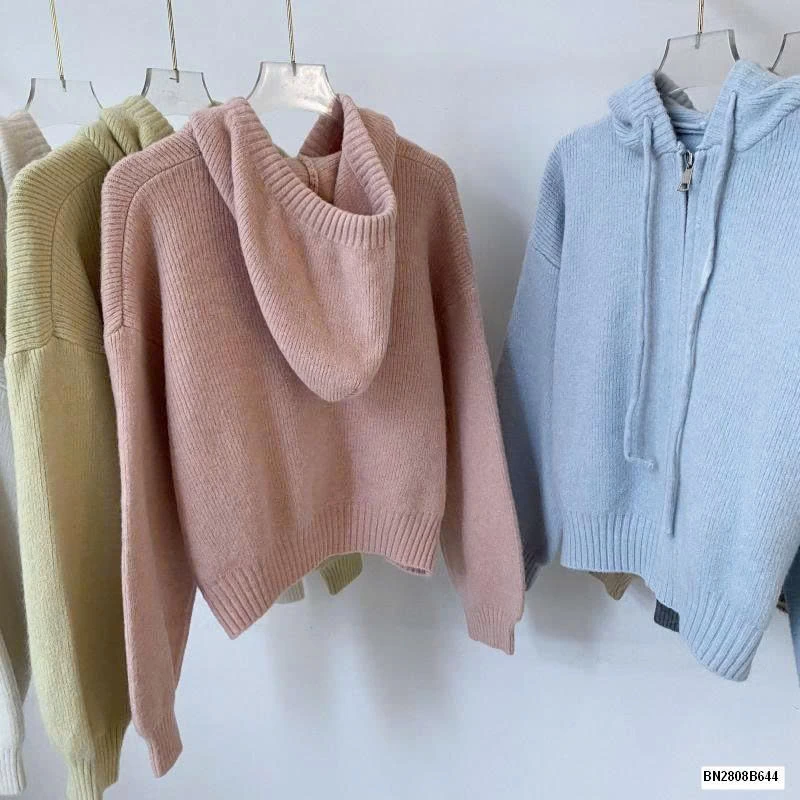 ÁO LEN LIỀN MŨ KHÓA KÉO R.S.STUIDO