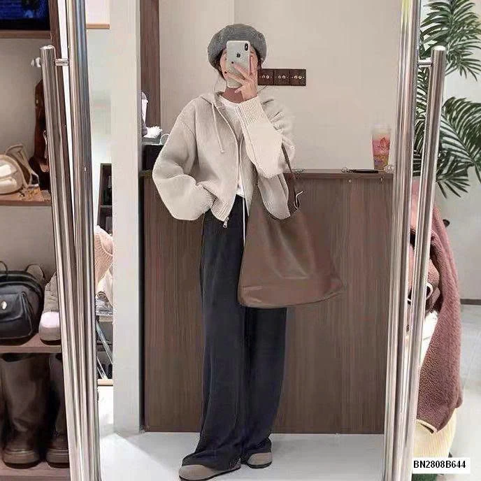 ÁO LEN LIỀN MŨ KHÓA KÉO R.S.STUIDO