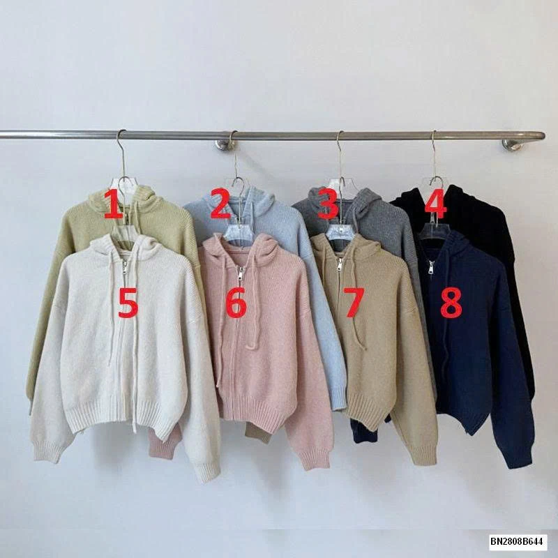 ÁO LEN LIỀN MŨ KHÓA KÉO R.S.STUIDO