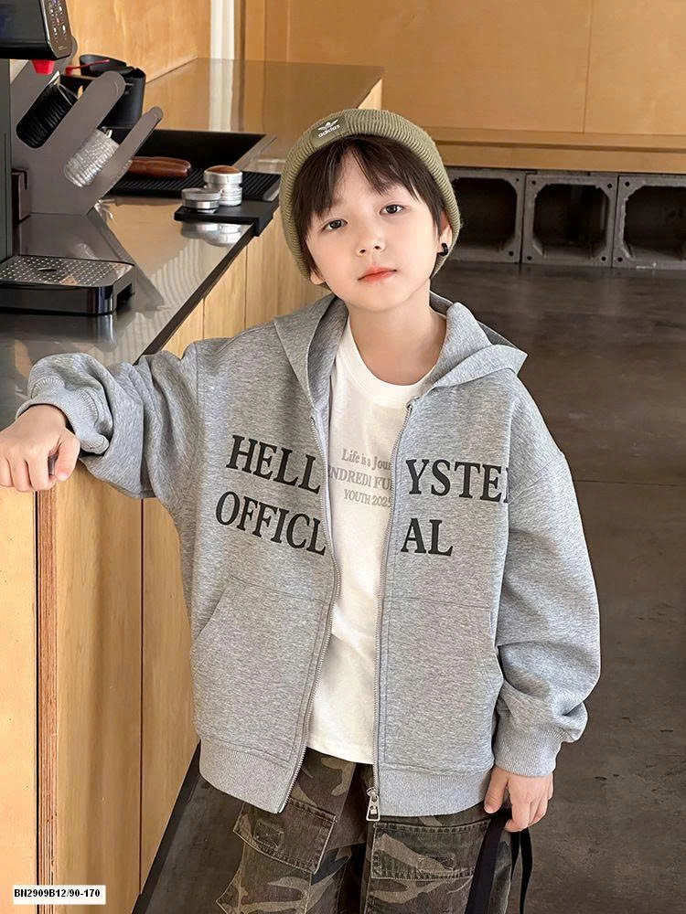 ÁO KHOÁC NỈ IN CHỮ AMBB  25G160