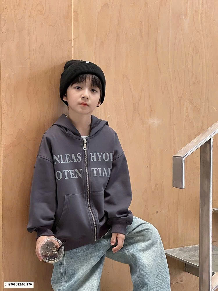 ÁO KHOÁC NỈ IN CHỮ AMBB  25G160