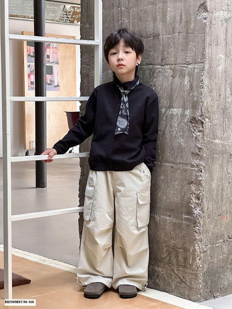 ÁO LEN DỆT CỔ CAO ĐÓNG CÚC AMBB 25G191