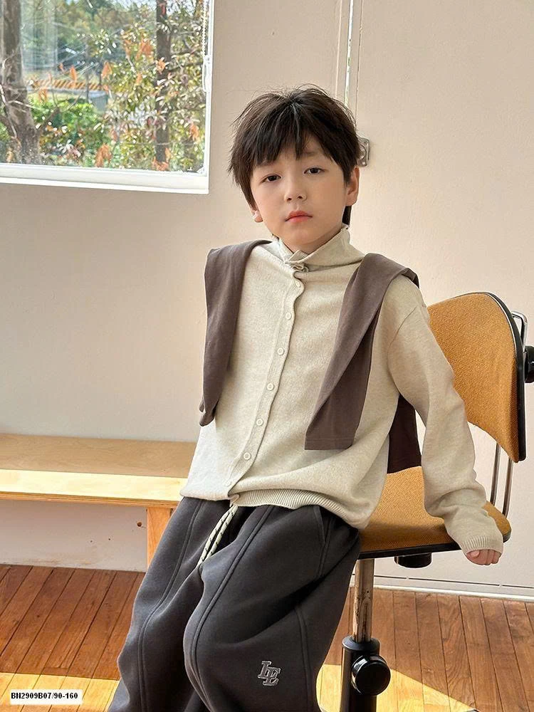 ÁO LEN DỆT CỔ CAO ĐÓNG CÚC AMBB 25G191