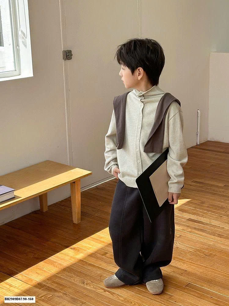 ÁO LEN DỆT CỔ CAO ĐÓNG CÚC AMBB 25G191