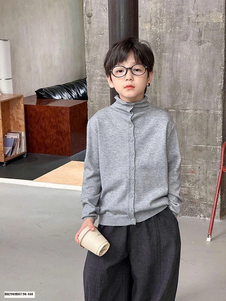 ÁO LEN DỆT CỔ CAO ĐÓNG CÚC AMBB 25G191