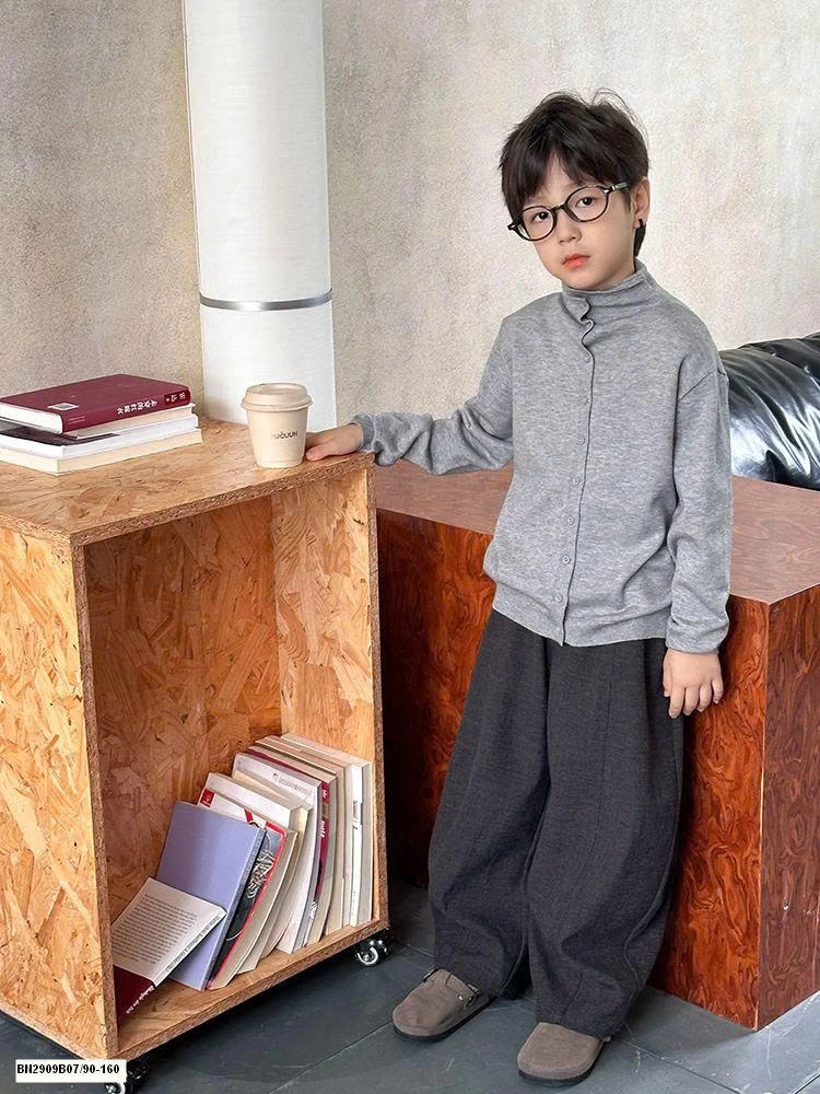 ÁO LEN DỆT CỔ CAO ĐÓNG CÚC AMBB 25G191