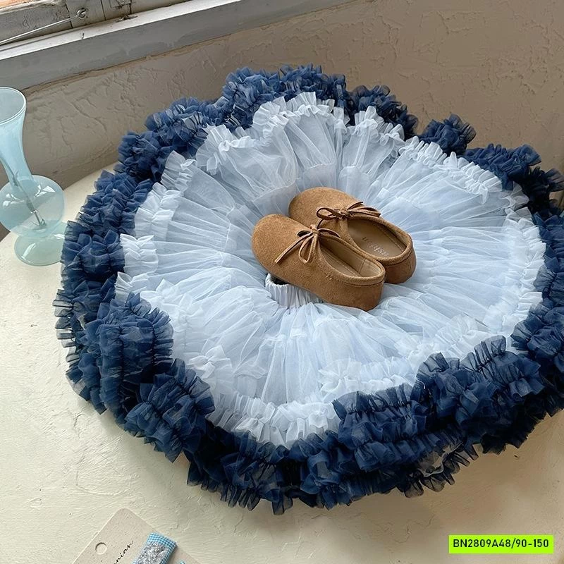 CHÂN VÁY TUTU PHỐI VIỀN MÀU