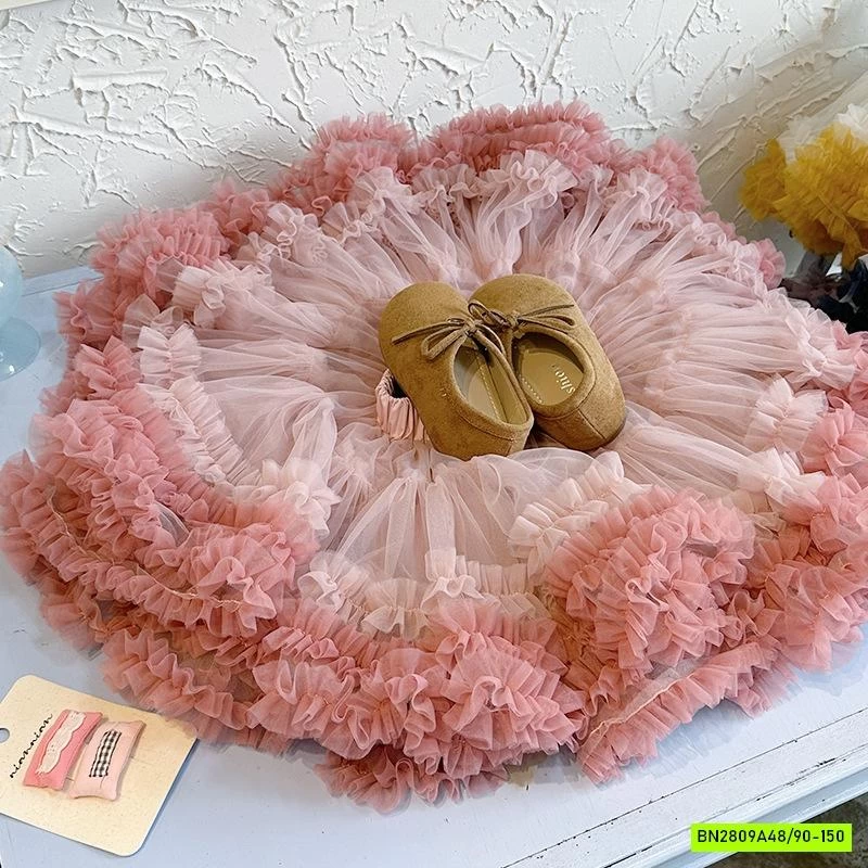 CHÂN VÁY TUTU PHỐI VIỀN MÀU