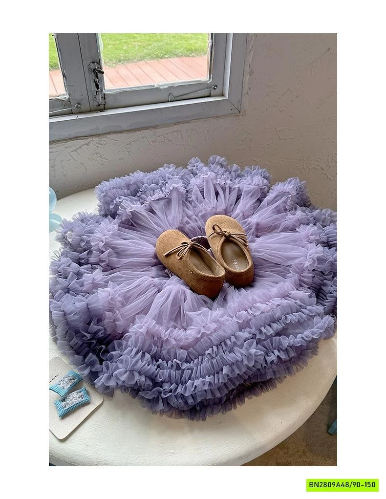 CHÂN VÁY TUTU PHỐI VIỀN MÀU