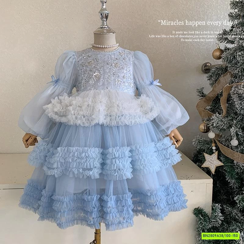 ĐẦM CÔNG CHÚA VOAN TẦNG LOANG MÀU CC