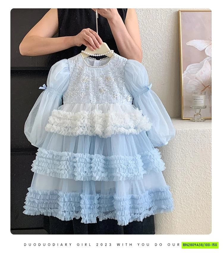 ĐẦM CÔNG CHÚA VOAN TẦNG LOANG MÀU CC