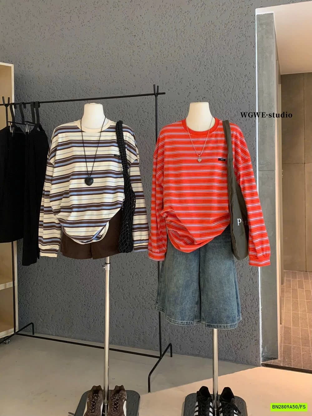 ÁO THUN KẺ OVERSIZE WGWE7314