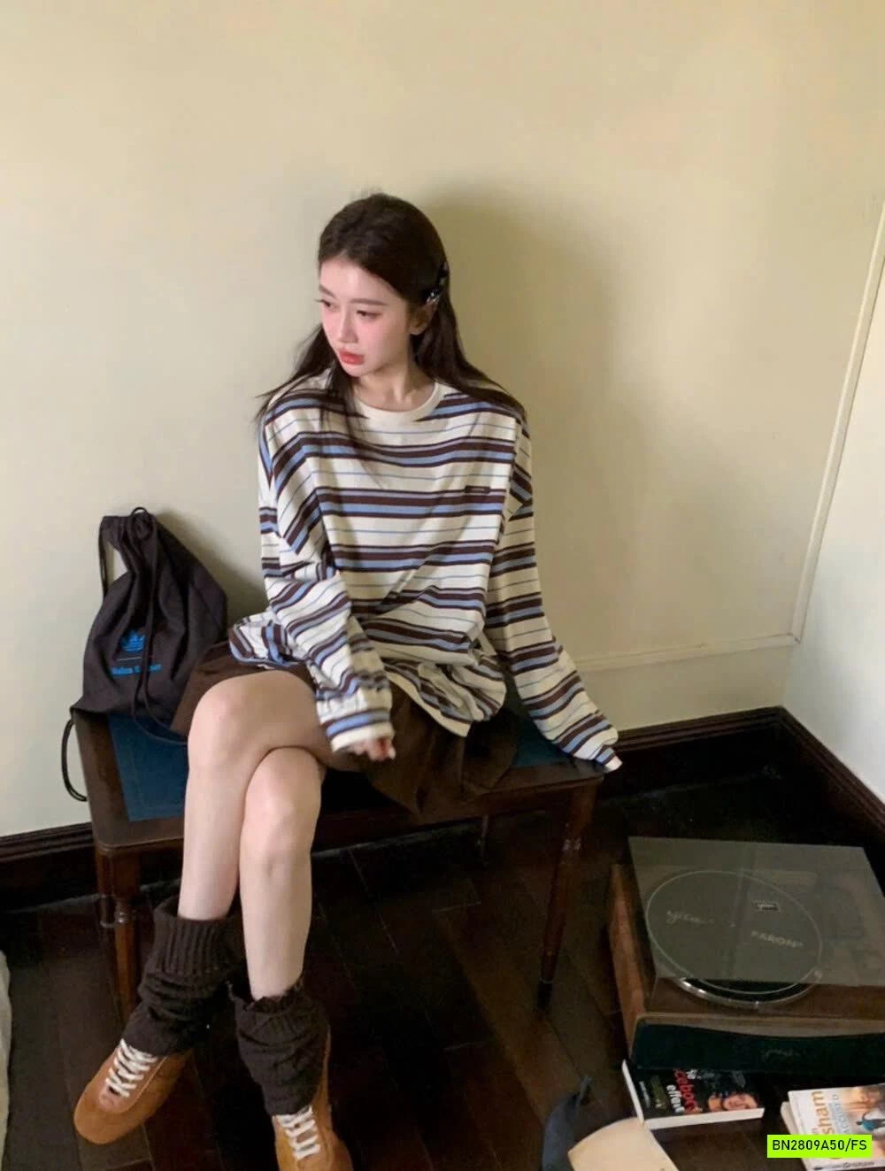 ÁO THUN KẺ OVERSIZE WGWE7314