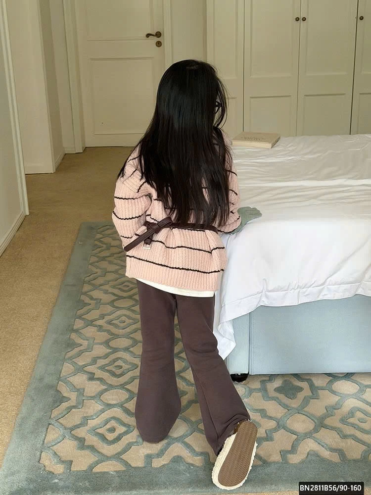 ÁO LEN KẺ AMBB CỔ TRÒN 25K143