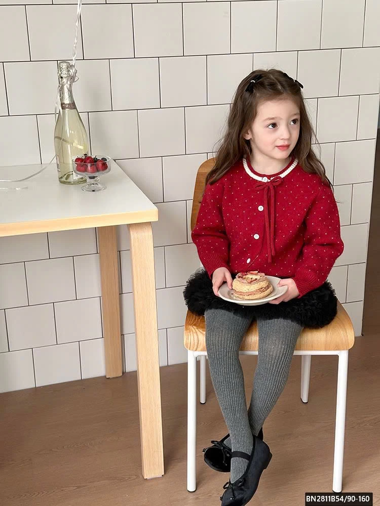 ÁO CARDIGAN LEN CHẤM BI AMBB  24B071