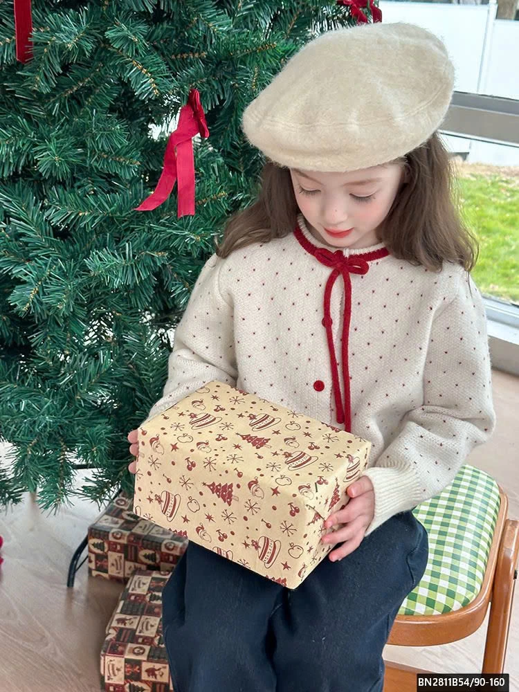 ÁO CARDIGAN LEN CHẤM BI AMBB  24B071