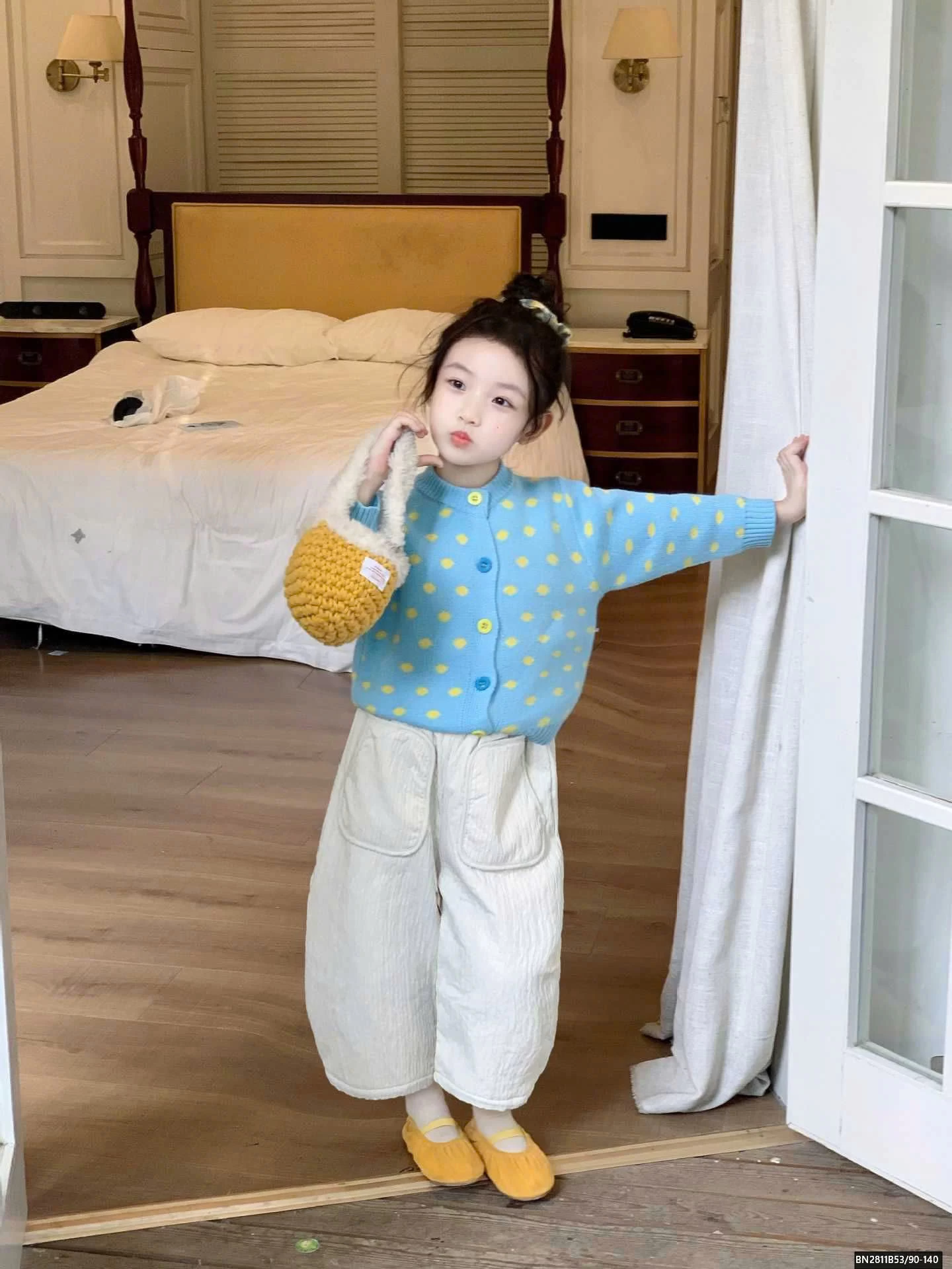 SET ÁO LEN CHẤM BI PHỐI QUẦN LÓT LÔNG CỪU