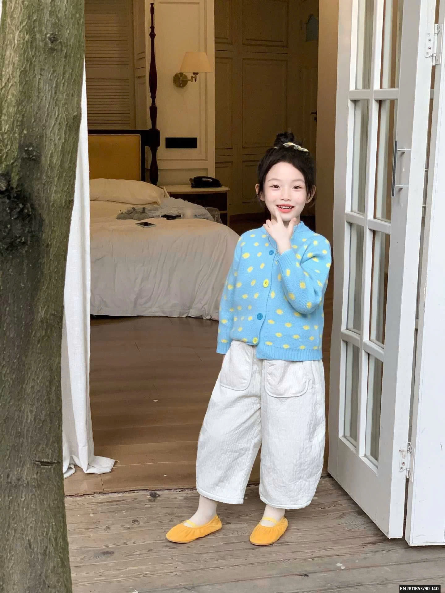 SET ÁO LEN CHẤM BI PHỐI QUẦN LÓT LÔNG CỪU