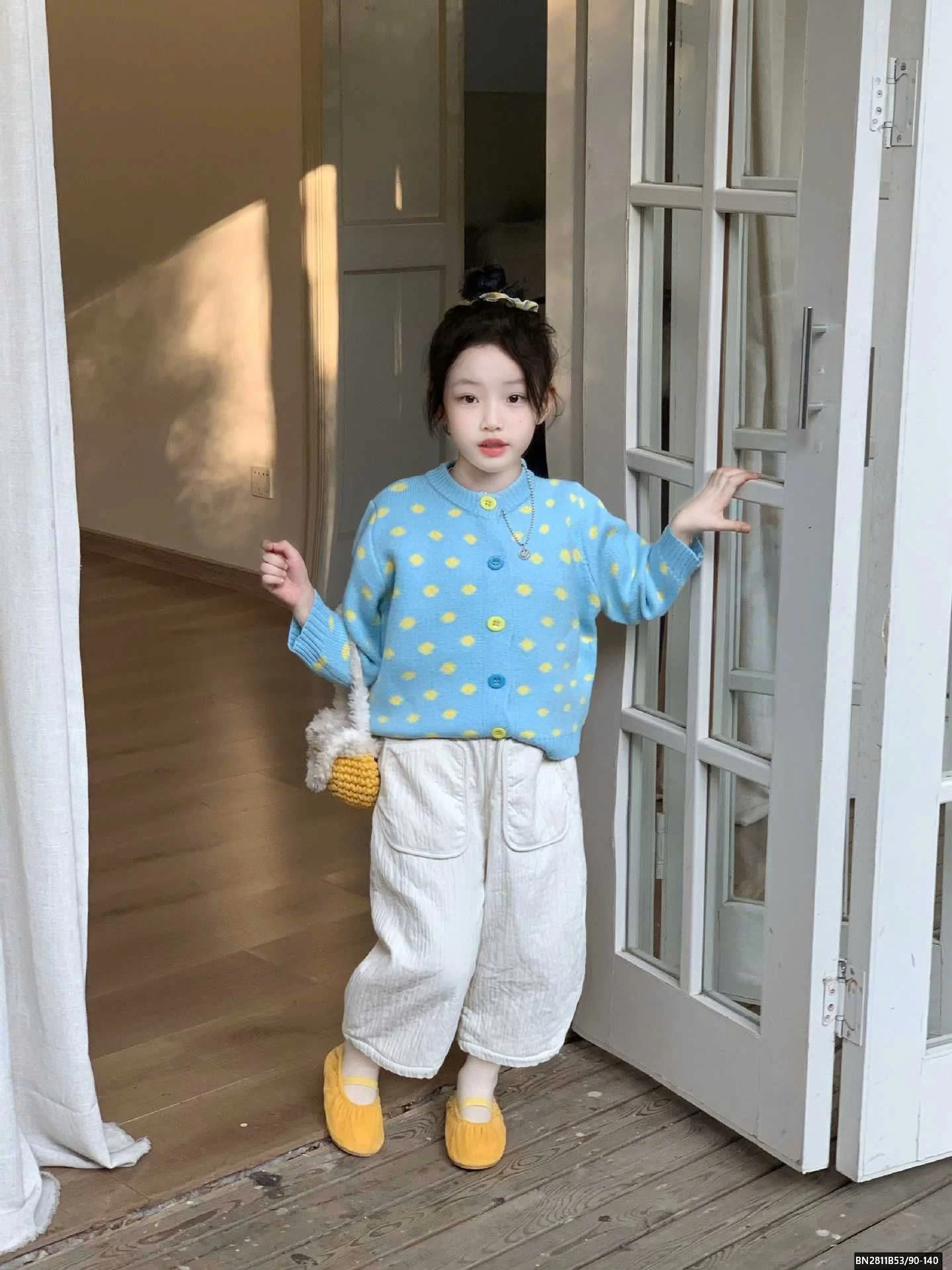 SET ÁO LEN CHẤM BI PHỐI QUẦN LÓT LÔNG CỪU