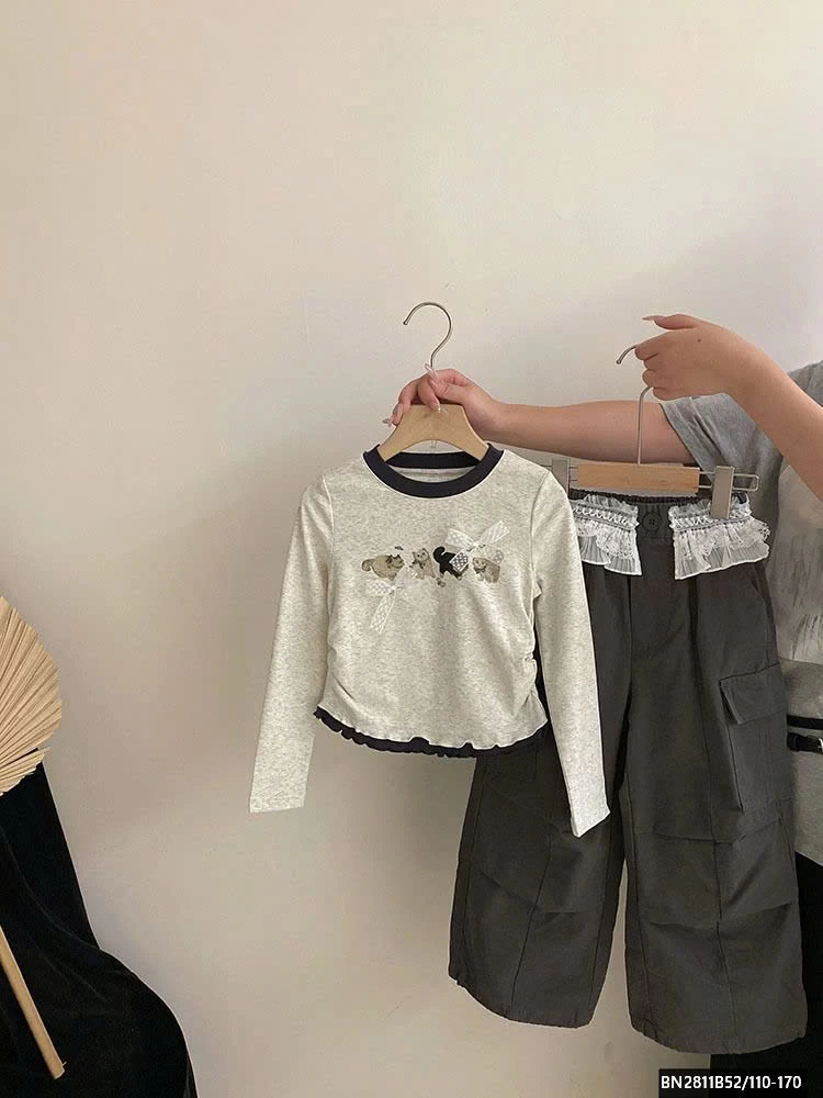 SÉT ÁO THUN DÁNG NGẮN RÚT EO MIX QUẦN TÚI HỘP