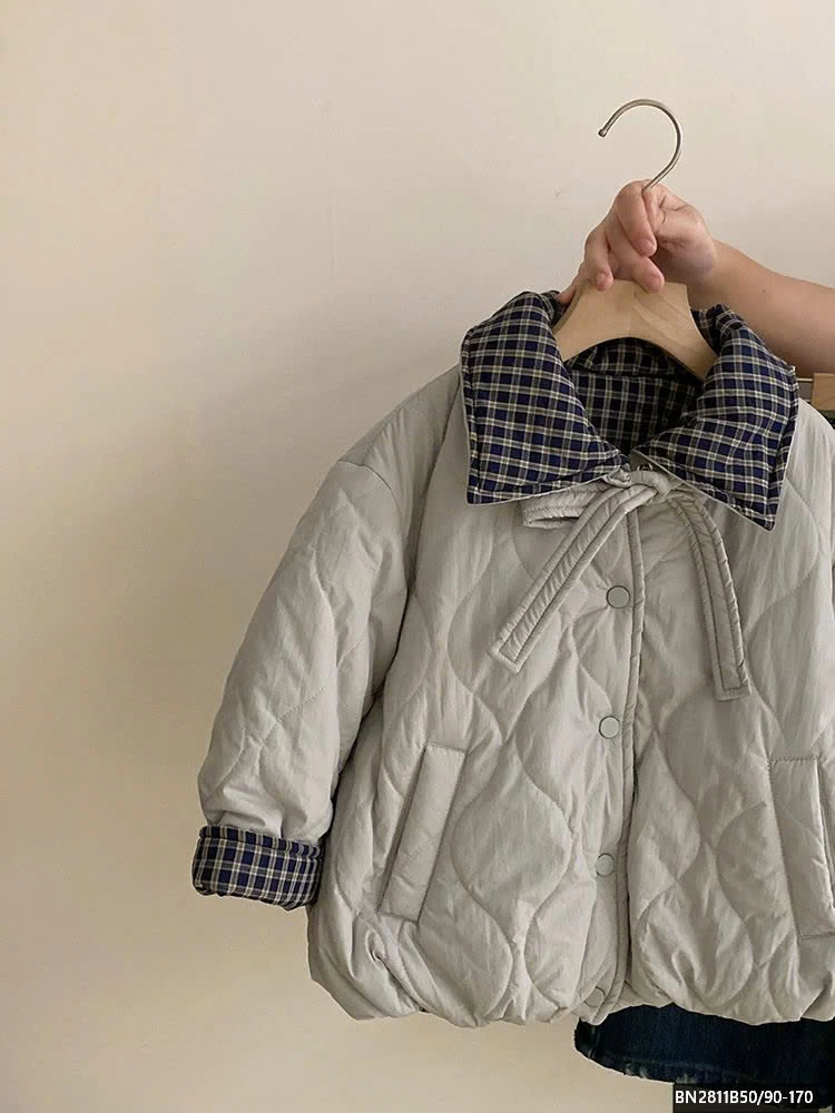 SÉT ÁO KHOÁC PHAO CARO 2 MẶT MIX QUẦN JEAN ỐNG RỒNG LÓT LÔNG CỪU