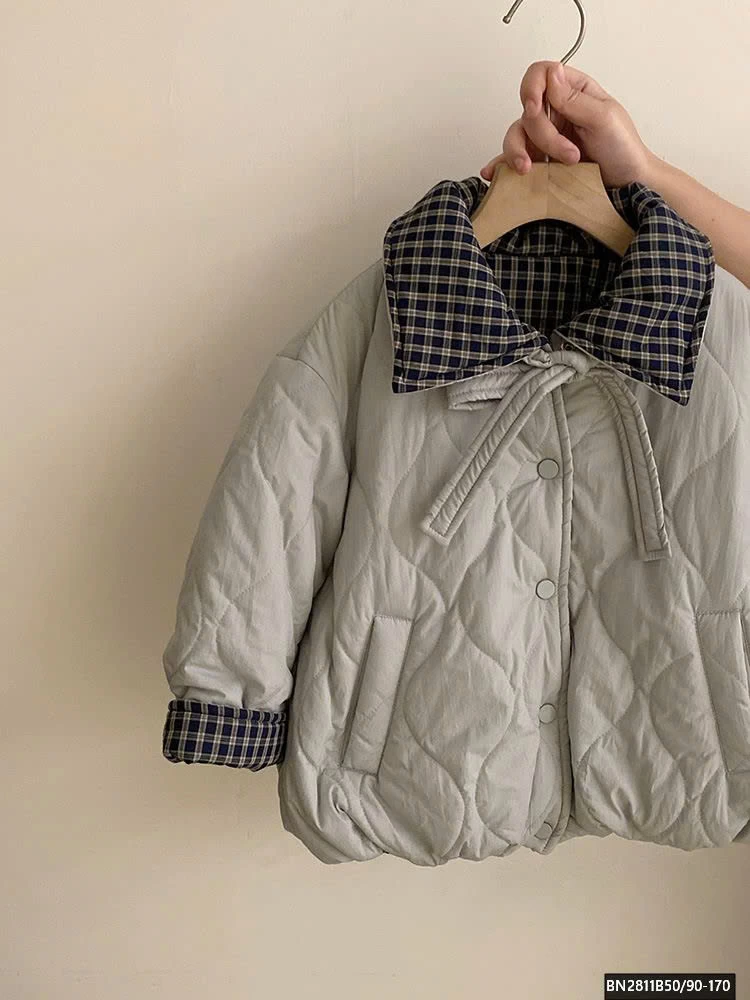 SÉT ÁO KHOÁC PHAO CARO 2 MẶT MIX QUẦN JEAN ỐNG RỒNG LÓT LÔNG CỪU