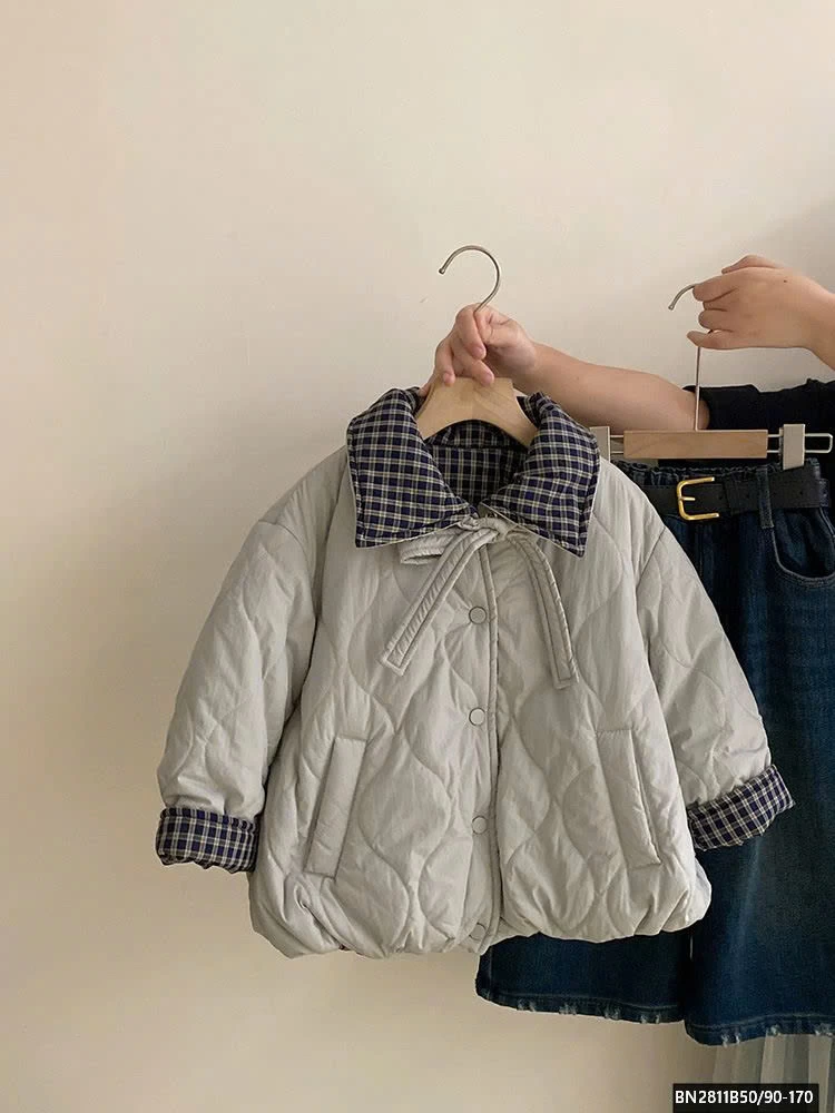 SÉT ÁO KHOÁC PHAO CARO 2 MẶT MIX QUẦN JEAN ỐNG RỒNG LÓT LÔNG CỪU