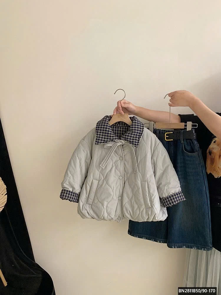 SÉT ÁO KHOÁC PHAO CARO 2 MẶT MIX QUẦN JEAN ỐNG RỒNG LÓT LÔNG CỪU