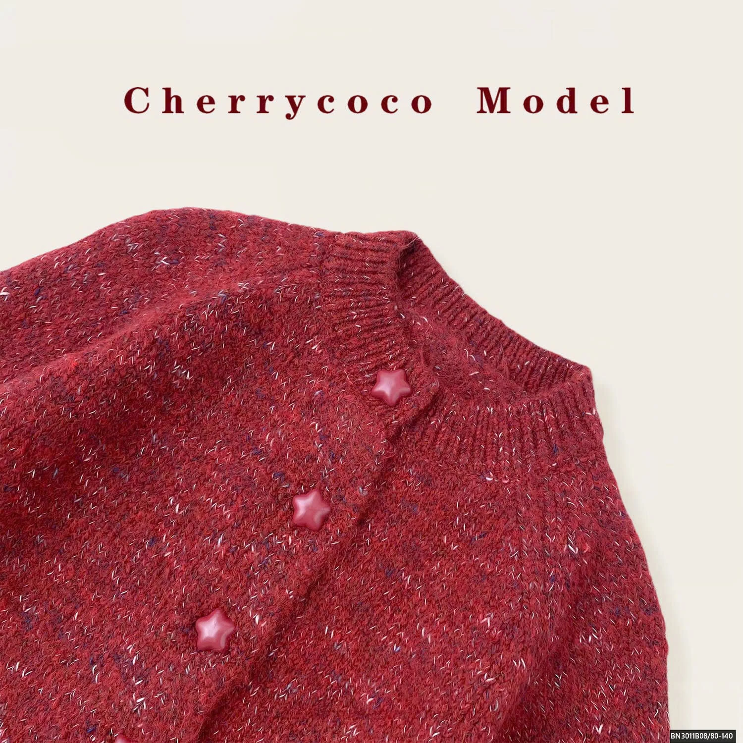 ÁO KHOÁC LEN ĐỎ CHỮ XY CHERRYCOCO
