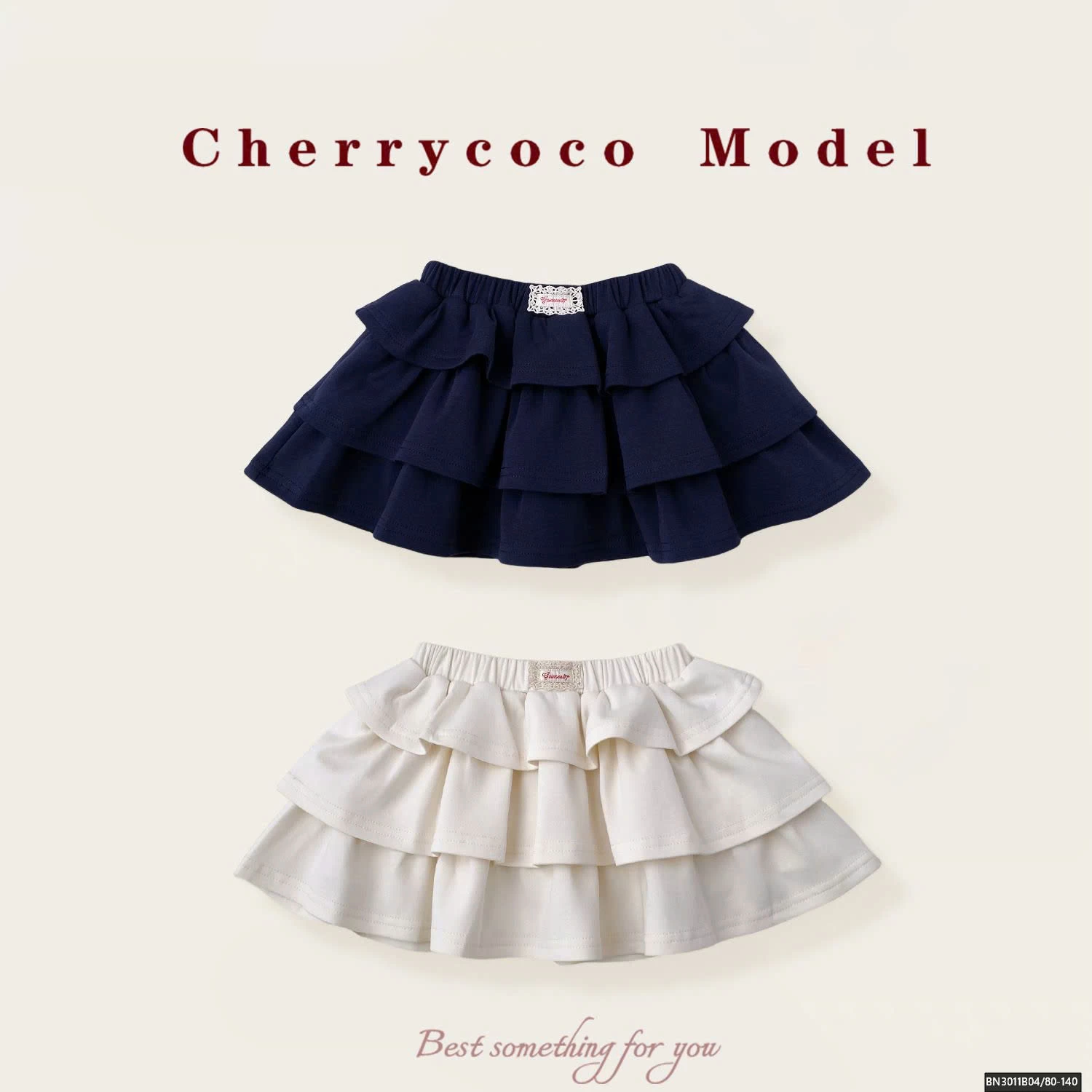 CHÂN VÁY COTON 3 TẦNG CHERRYCOCO