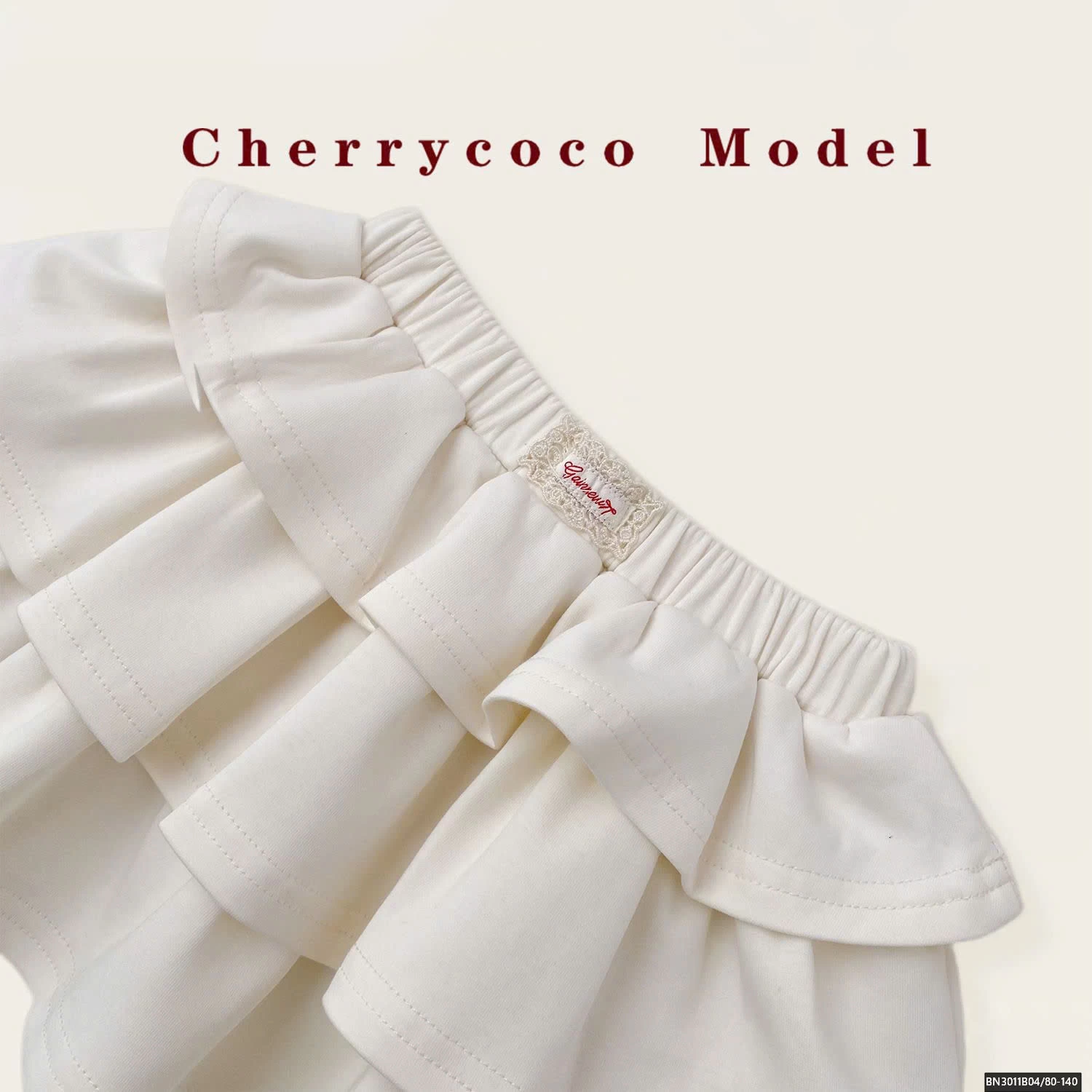 CHÂN VÁY COTON 3 TẦNG CHERRYCOCO