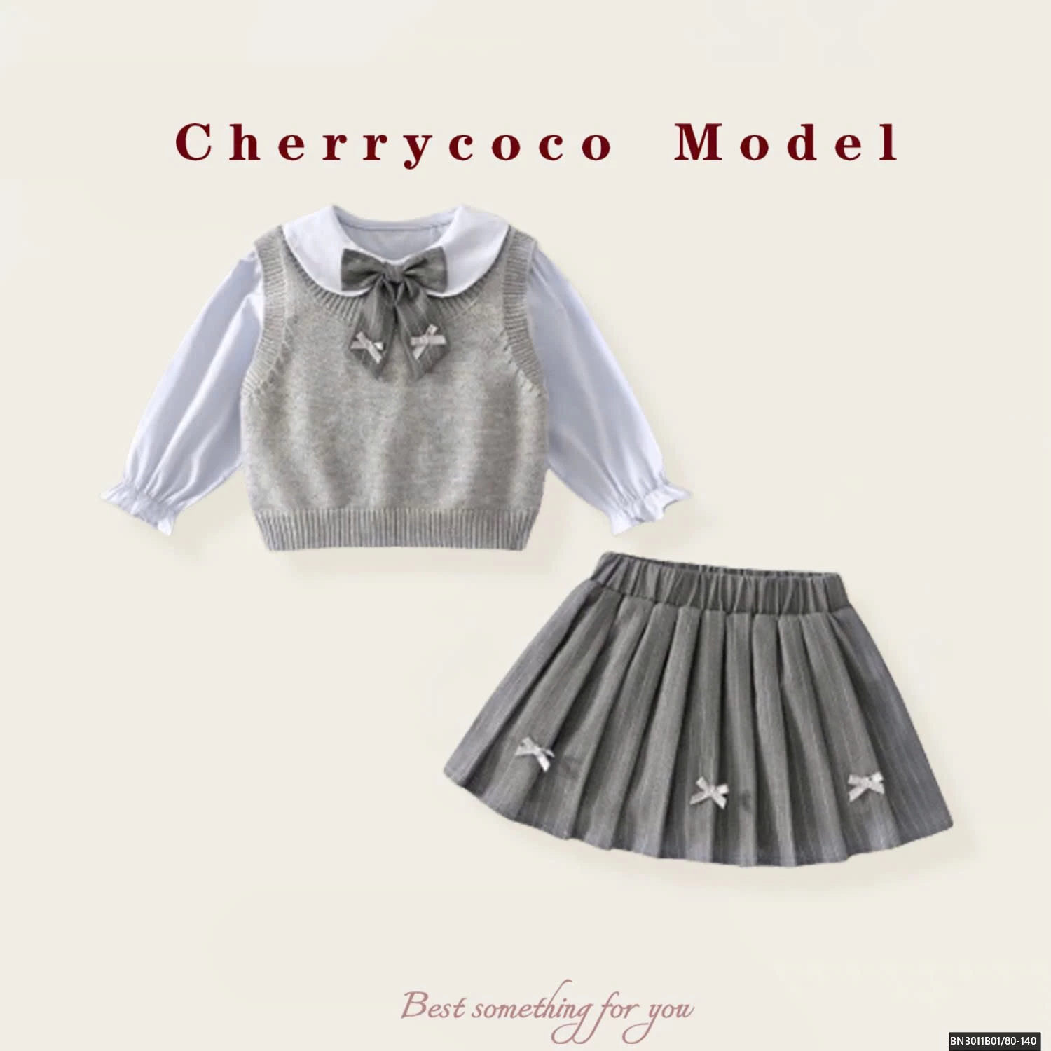 SÉT LEN NỮ SINH XÁM CHERRYCOCO
