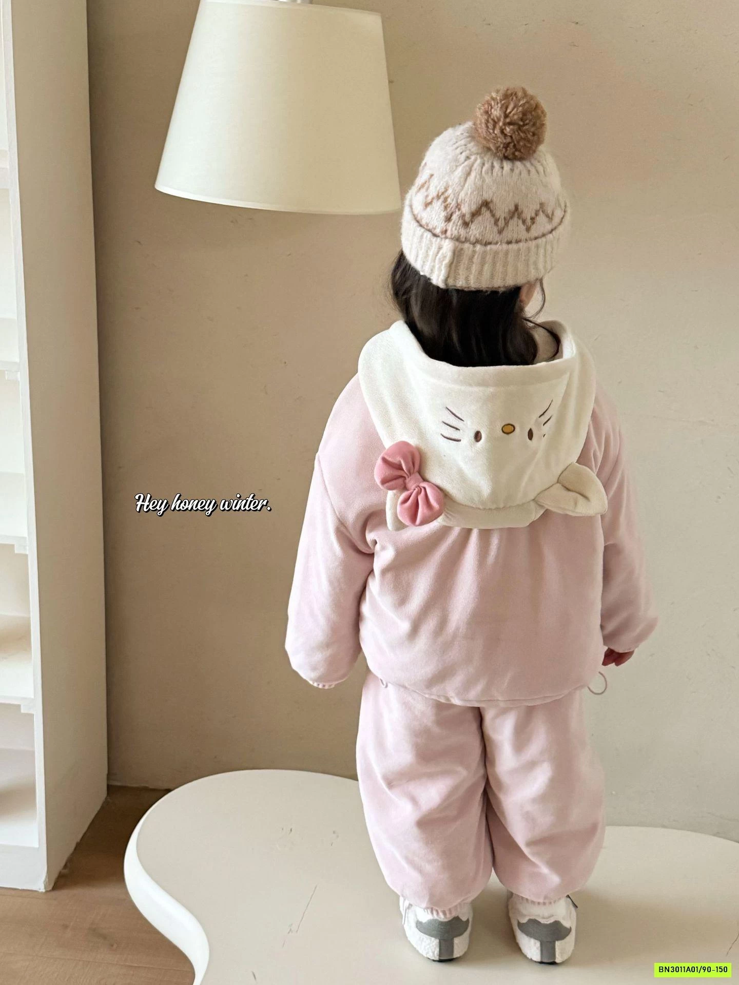 BỘ NỈ ÁO KHOÁC HỒNG KITTY