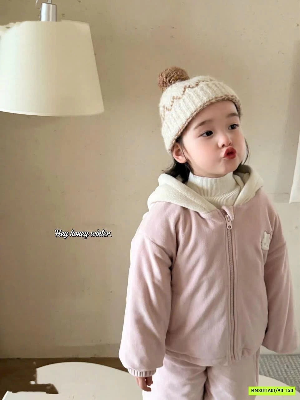 BỘ NỈ ÁO KHOÁC HỒNG KITTY