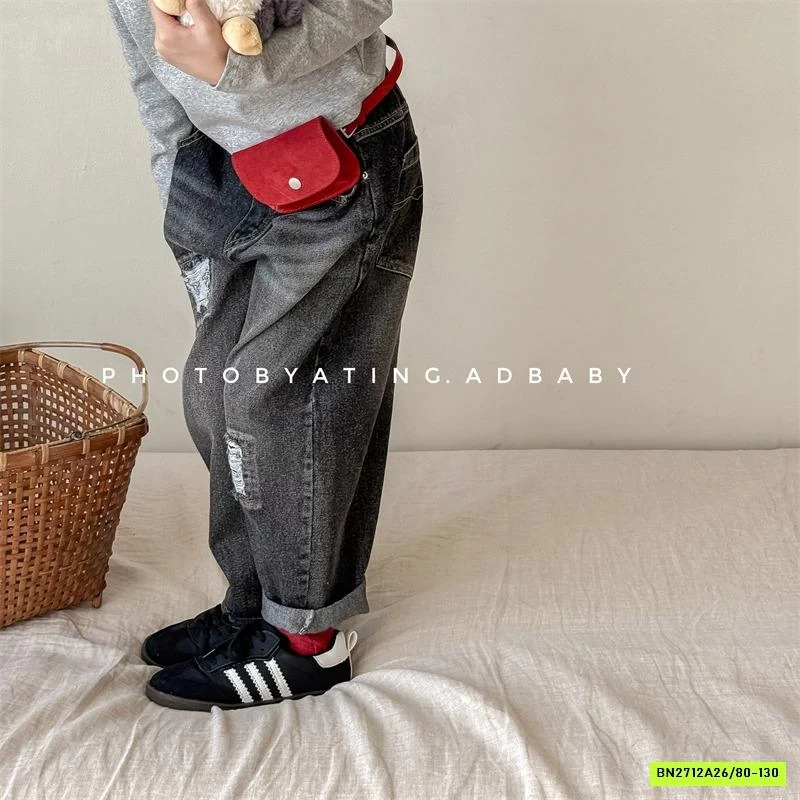 JEANS BAGGY RÁCH GỐI ADBABY