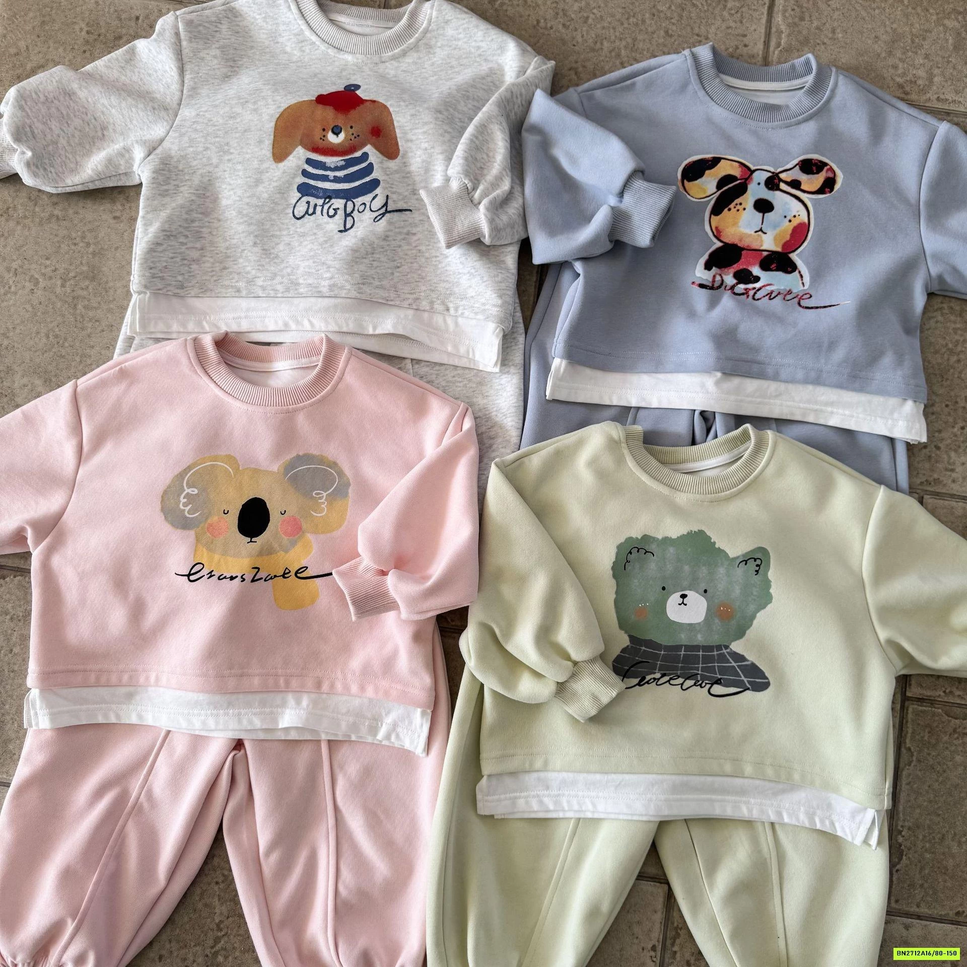 BỘ NỈ THÚ CƯNG GIẢ 2 LỚP