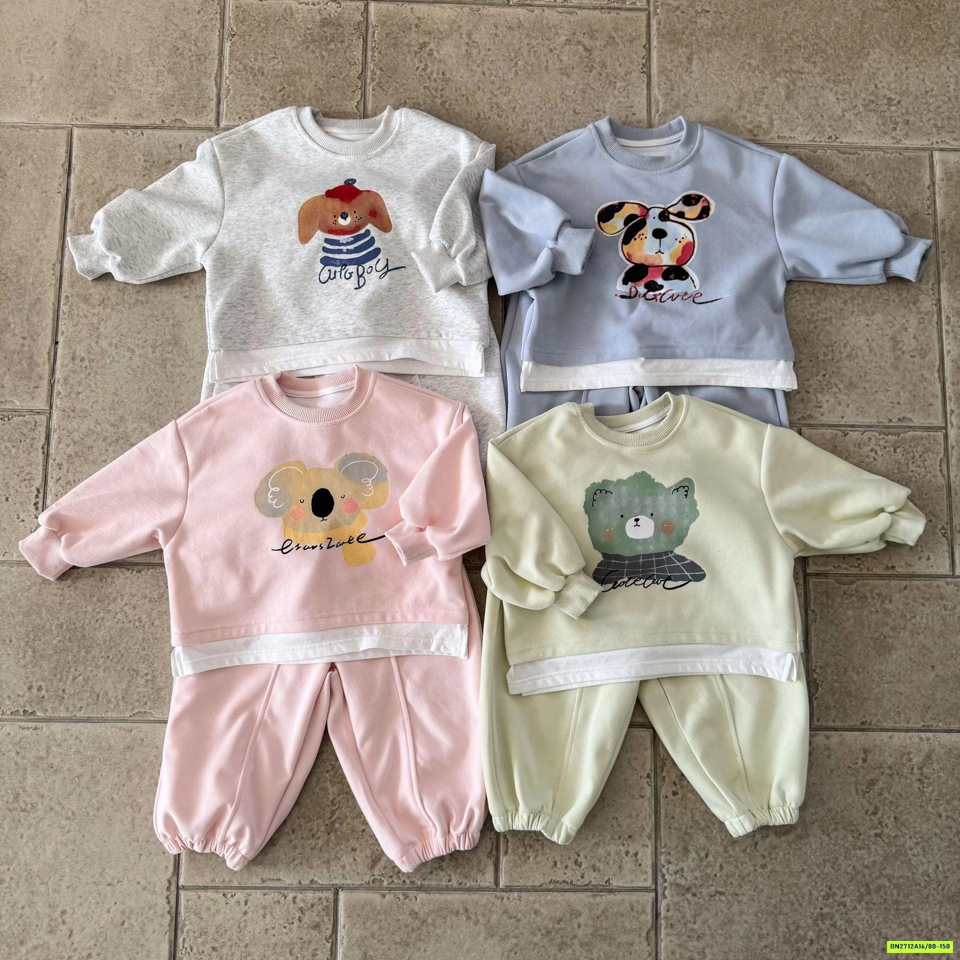 BỘ NỈ THÚ CƯNG GIẢ 2 LỚP