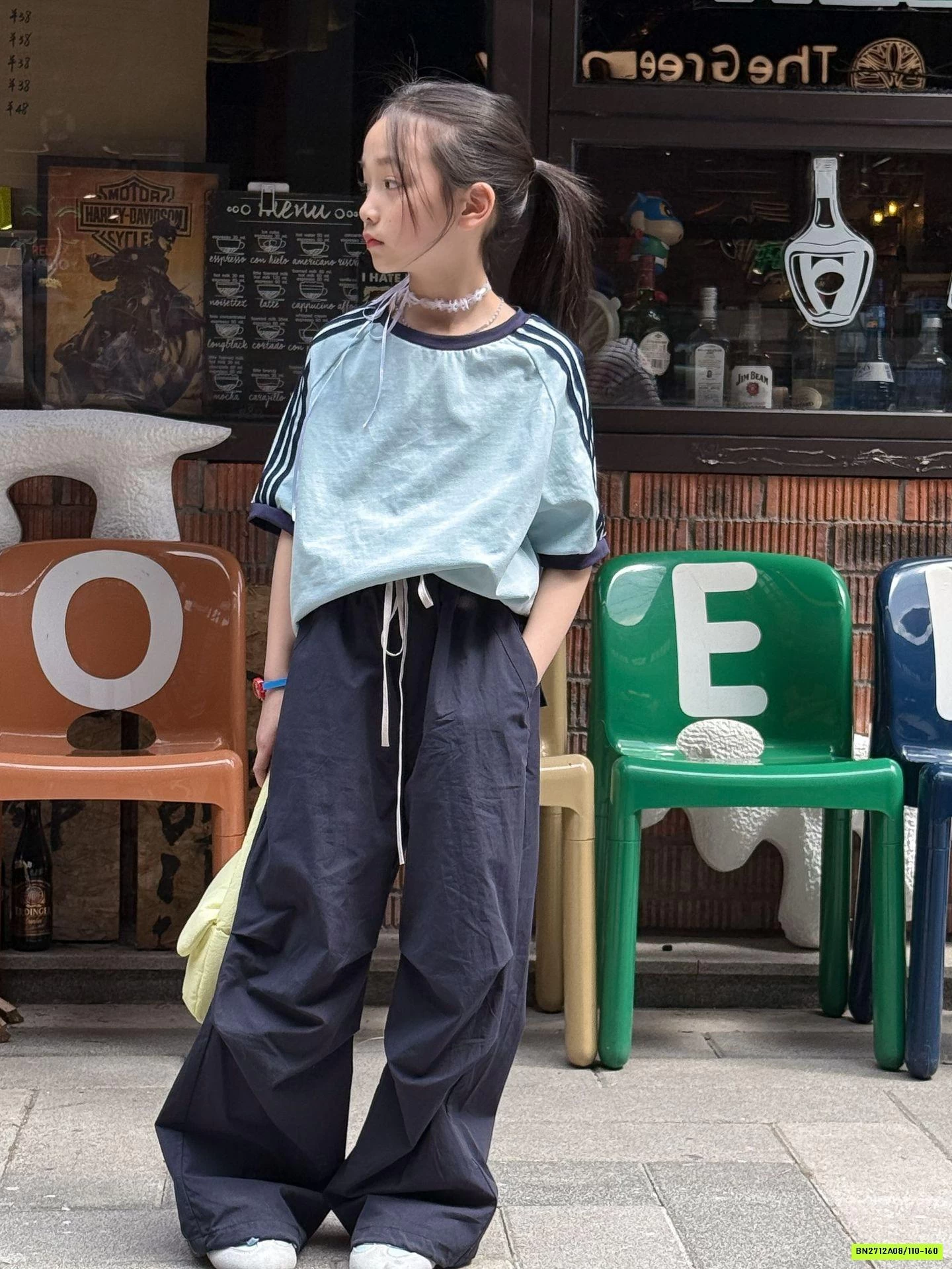 ÁO THUN CỔ TRÒN SỌC VAI TCKIDS