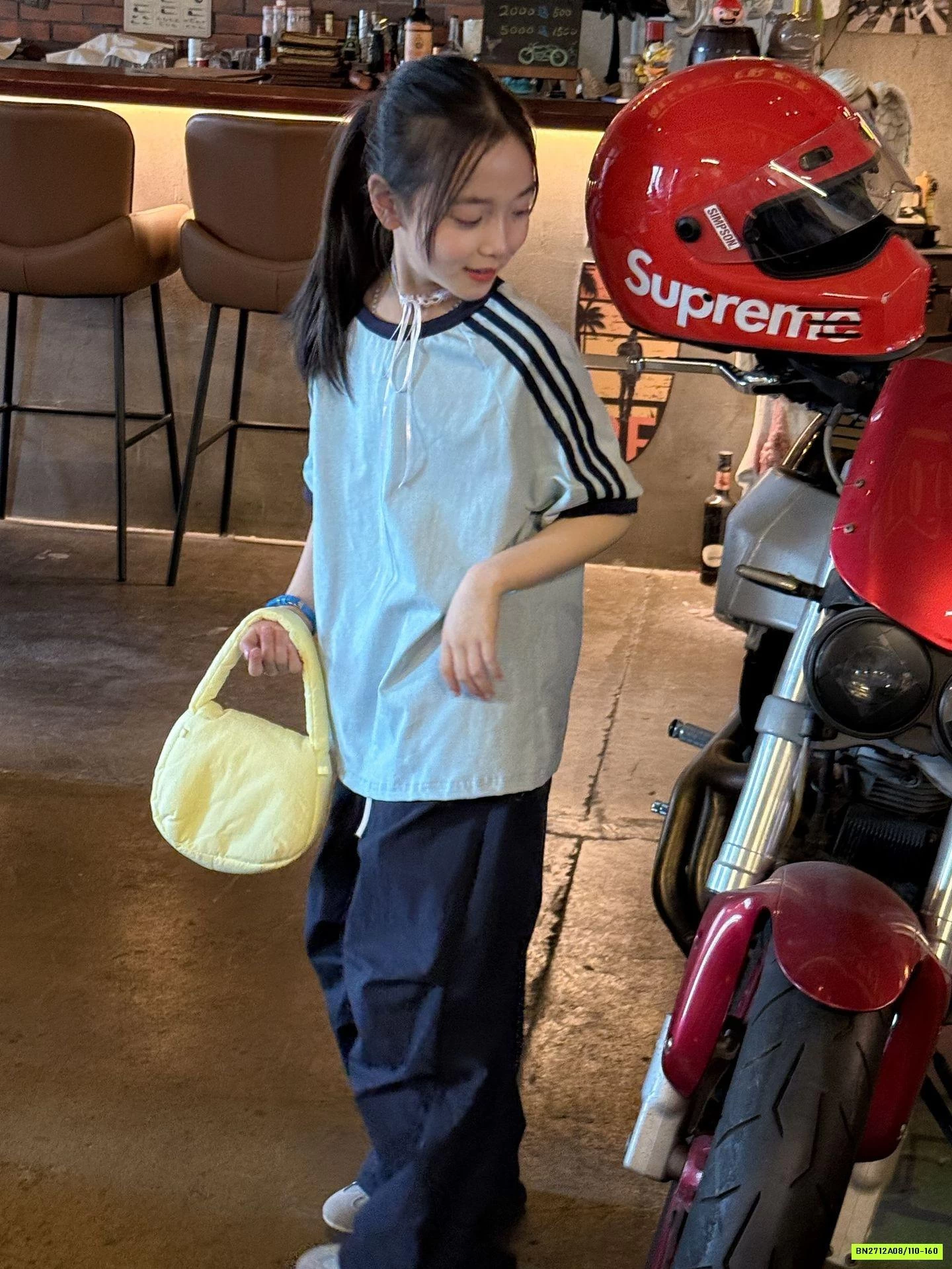 ÁO THUN CỔ TRÒN SỌC VAI TCKIDS